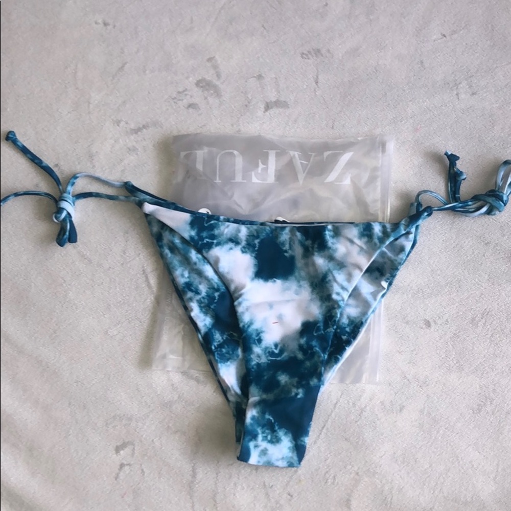 NEW Teal tie dye bikini bottom
